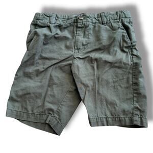 H&M Boys Shorts Size 4-5 Olive Green Adjustable Waist 100% Cotton